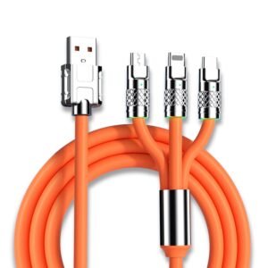 3 in 1 120W 6A Fast Power Type C Cable Micro USB for iPhone Power Cable for Samsung Huawei Phone Charger USB Cable