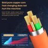 3 in 1 120W 6A Fast Power Type C Cable Micro USB for iPhone Power Cable for Samsung Huawei Phone Charger USB Cable - Image 2