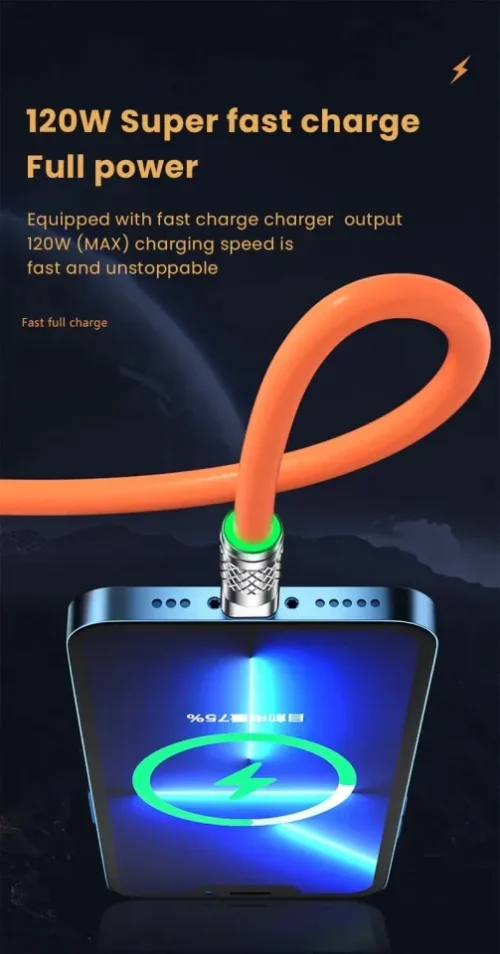 3 in 1 120W 6A Fast Power Type C Cable Micro USB for iPhone Power Cable for Samsung Huawei Phone Charger USB Cable - Image 3